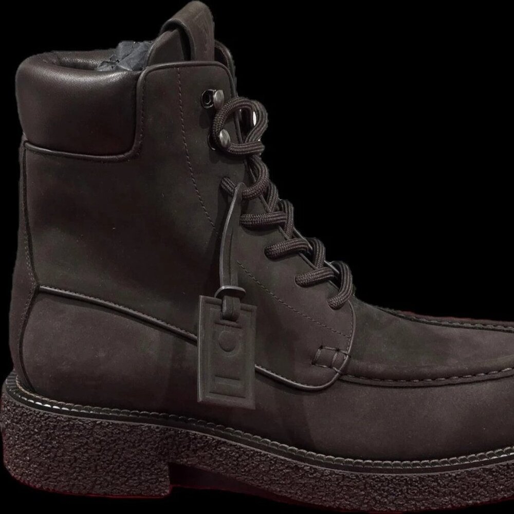 $1490 MSRP- Brand New Authentic Ferragamo COLORADO Combat Boots- RARE